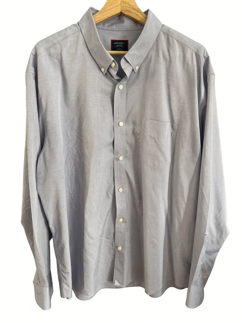 UNTUCKit Light Gray Button-Down Dress Shirt XXL Like New